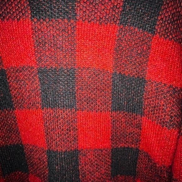 Buffalo Plaid Mock Neck Sweater - Picture 5 of 6